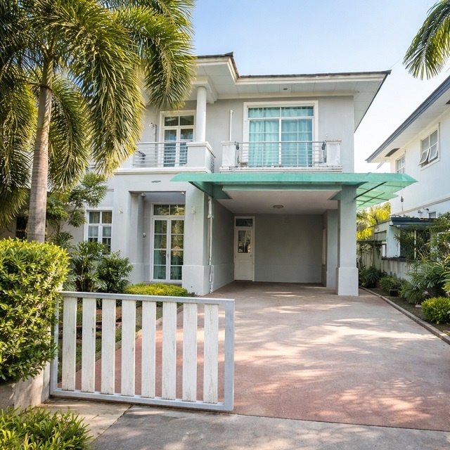 เช่าบ้านเดี่ยว 2 ชั้นสวย ตลาดถนอมมิตร 1กม. พร้อมเฟอร์ฯ 60ตร.วา.เพลินนารี่ มอลล์ 1.3 กม.  240ตร.ม 3นอน 3 น้ำ