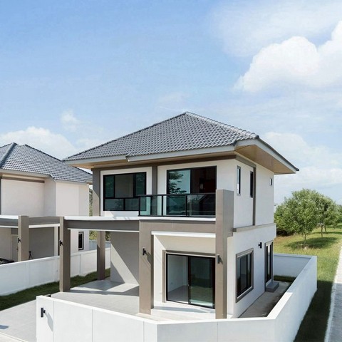 บ้านเดี่ยว 2 ชั้น สไตล์โมเดิรน์  ทำเลดี  เป็นส่วนตัว โซนป่าแดด