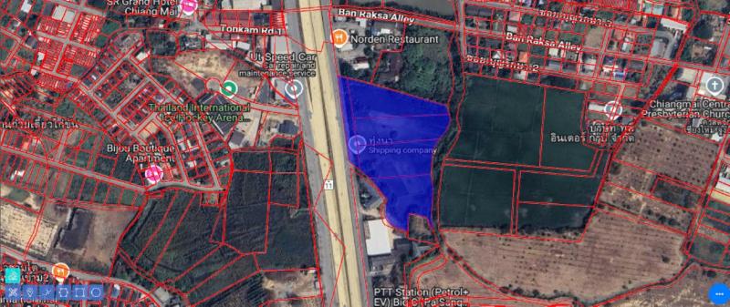  ขายที่ดินแปลงใหญ่ เปิดรับนักลงทุน / Developer / ผู้ร่วมพัฒนา / หาผู้ร่วมงาน  ขนาดที่ดิน : 15 ไร่ 3 งาน 2.9 ตารางวา (6,302.9 ตารางวา หรือ 25,211.6 ตารางเมตร )ที่ตั้ง : ที่ดินติดถนนไฮเวย์ เชียงใหม่-ลำปาง   (ทางหลวงแผ่นดินหมายเลข 11 สายอินทร์บุรี–เชียงใหม่   ) จังหวัดเชียงใหม่หน้ากว้าง : หน้ากว้างติดถนนไฮเวย์ เชียงใหม่-ลำปาง    ประมาณ 138 กายภาพที่ดิน : ปัจจุบันเป็นที่ดินว่างเปล่า รูปหลายเหลี่ยม�