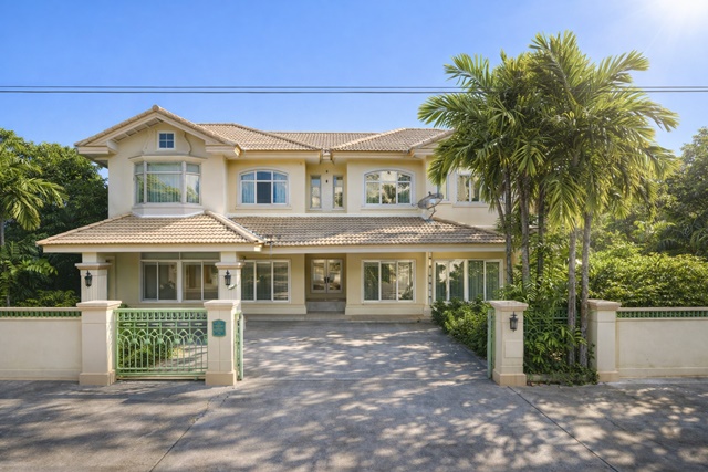 ภัสสร ติดถนนใหญ่ 4นอน 5น้ำ ฟิวเจอร์พาร์ค รังสิต 3กม. ให้เช่าบ้านเดี่ยว 2 ชั้น  รังสิต-นครนายก ธัญญะคลอง3  85ตรว.  275ตรม. ลดราคาพิเศษ 25%