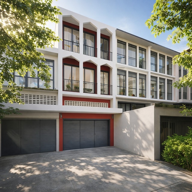 MRTรามอินทรา กม.8 2.9กม.ซอยเสรีไทย 44-52 สวนสยาม อาคาร 3.5 ชั้น 3 นอน 3 น้ำ  20 ตร.วา. 260 ตร.ม.  แฟชั่นไอส์แลนด์ 3.5 กม. 