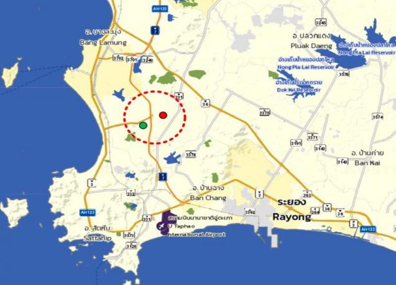 ขายที่ดินเปล่า แปลงใหญ่  ทำเลศักยภาพ อำเภอบางละมุง จังหวัดชลบุรี