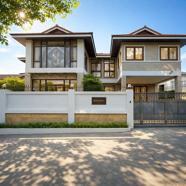 คฤหาสน์ 2ชั้นหลังใหญ่ บ้านหรูวัสดุพรีเมียม เดอะเซอร์เคิล ราชพฤกษ์ 2.1กม  ราชพฤกษ์ 4-5นอน ขนส่งสายใต้ใหม่ 2.6 กม.ให้เช่าบ้านเดี่ยว 2 ชั้นหลังใหญ่ ทำเลศักยภาพ รพ.ธนบุรี 2 3.6 กม.  49-54,998 B-M.ปลูกสร้างเต็มพื้นที่  580ตร.ม 145ตร.วา.โปร่งสว่าง ฟังก์ชันครบ   5น้ำ เหมาะอยู่อาศัยครอบครัวใหญ่  เป็นส่วนตัว ตลาดน้ำคลองลัดมะยม 2.9 กม.ติดถนนพุทธมณฑลสาย 1Spacious Mansion 2Storeys with premium materials The Circle Ratchaphruek 2.1km. Ratchapruk 4-5bed New Southern Bus Terminal 