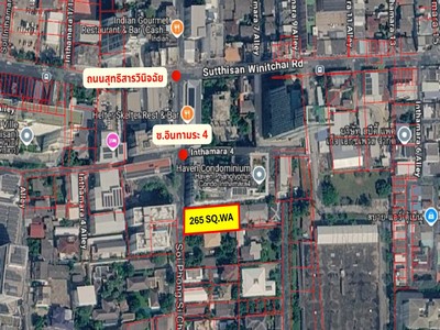 ทำเลนี้โอกาสธุรกิจเพียบ ซื้อที่แถมอาคาร ขายที่ดินอินทามระ 4 ใกล้ BTS สะพานควาย 1 กม..ที่ตั้ง: ซอยอินทามระ 4 แขวงสามเสนใน เขตพญาไทย กรุงเทพ ฯพิกัด: https://maps.app.goo.gl/yeLx3oEAV5a5nd8a8.Highlight:- ใกล้ BTS สะพานควาย 1 กม. / BTS อารีย์ 1.6 กม.- 100 เมตร จากปากซอยถนนอินทามระ 4 (มี 7-11 อยู่หัวมุมซอย)- ทำเลศักยภาพ รายล้อมไปด้วยสิ่งอำนวยความสะดวก กลุ่มลูกค้าหลากหลาย เหมาะพัฒนาคอนโดและเปิดธุรกิจ- มีรายรับจากค่าเช่า�