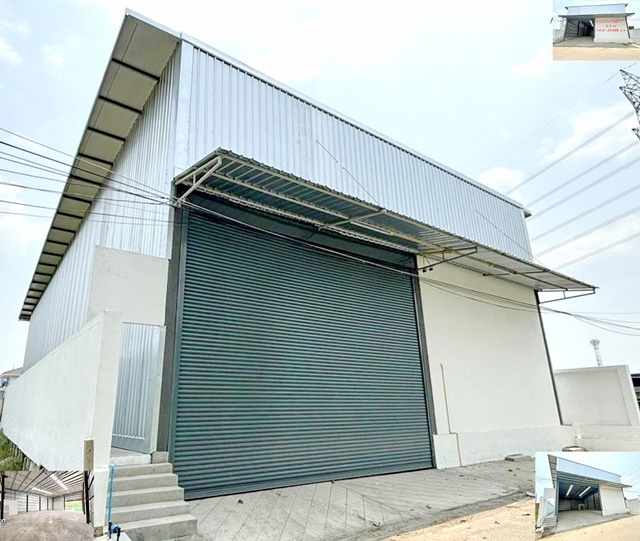 โกดัง 2น้ำ  หลังคาสูงโปร่ง ศรีสมาน 100ตรว. 360ตรม.มีพื้นที่จอดรถ  ไฟฟ้า 1 เฟส ดอนเมือง ขาย-เช่าโกดังมินิแฟคตอรี่สร้างใหม่ ไม่พลุกพล่าน 1