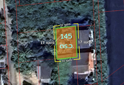 BHL1184ที่ดินเปล่า 145 ตารางวา พุทธมณฑล สาย 1 ภาษีเจริญที่ตั้ง : แขวงบางด้วน เขตภาษีเจริญ กรุงเทพฯ 10160รายละเอียด- ที่ดินเปล่า 145 ตารางวา- หน้ากว้าง 11 เมตร ลึก 17 เมตร- ที่ดินถมแล้ว- บรรยากาศถายในซอย เงียบสงบ  ถนนในซอยกว้าง 5 เมตร เป็นถนนซีเมนต์จุดเด่น /สถานที่ใกล้เคียง- รถไฟฟ้าภาษีเจริญ- ซีคอน บางแค - สภากาชาด บางแค- ธนาคาร UOB สาขาบางแค- ใกล้ถนนบรมราชชนนี- ใกล้สถานีขนส่งสายใต้แผ