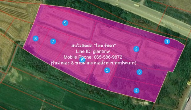DSL-750สนใจติดต่อ: โดม รัชดา (Exclusive Contract)โทร: 065-586-9872ไลน์ไอดี: 0655869872 หรือ giantmw หรือ @yem0202nFacebook: https://bit.ly/3vdegO8Fanpage: https://bit.ly/488TrlD.ขายที่ดินเปล่า (ติดทางหลวงหลัก 2 สาย) บางปะหัน จ.พระนครศรีอยุธยา 21-2-6.4 ไร่ (118 ล้านบาท).รายละเอียดทรัพย์: 1. ขายที่ดินเปล่า (ติดทางหลวงหลัก 2 สาย) โดยมีเอกสารสิทธิ์ (โฉนดพร้อมโอน) อยู่ที่ บางปะหัน จ.พระนครศรีอยุธยา เนื้อที่ 21-2-6.4 ไร่ 2. ที่ดินหน้ากว้าง 140 ม. และมีความลึก 280 ม. ติดทางสาธารณ�