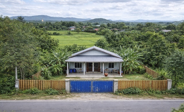 PTT ปตท.เขาบางแกรก4กม. บ้านสวนชั้นเดียว 2นอน 3 น้ำ ทำเลหนองฉาง วัดหนองกระทุ่ม 2กม.