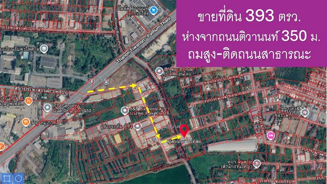 ขายที่ดิน 393 ตรว. ทำเลศักยภาพสูง ใกล้แจ้งวัฒนะ-ทางด่วน เหมาะสร้างโกดัง คลังสินค้า คลังขนส่งรายละเอียด: ขายที่ดินเปล่าถมแล้ว ขนาด 393 ตารางวา ตั้งอยู่ในทำเลศักยภาพสูงของจังหวัดนนทบุรี  ใกล้แนวรถไฟฟ้าสายสีชมพูและแหล่งชุมชนขนาดใหญ่จุดเด่นที่ทำให้นักลงทุนต้องเป็นเจ้าของ:การเข้าถึงดีเยี่ยม: ที่ดินตั้งอยู่ใกล้ถนนแจ้งวัฒนะ และถนนเลี่ยงเมืองปากเกร็ด ถนนกว้า
