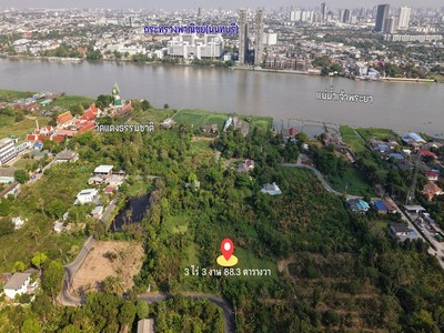 ขายที่ดินท่าอิฐ – ไทรม้า – ราชพฤกษ์ นนทบุรี 3 ไร่ 3 งาน | เหมาะสร้าง Luxury Private Estate หรือคฤหาสน์สำหรับครอบครัวใหญ่.TPI-2884.ที่ดินโฉนด 2 แปลง ในโซน ท่าอิฐ – ไทรม้า – ราชพฤกษ์ นนทบุรี เนื้อที่รวม 3 ไร่ 3 งาน 88.3 ตารางวา หน้ากว้างประมาณ 81 เมตร ติดถนนสาธารณะกว้างประมาณ 6 เมตร ที่ดินถมแล้ว และมีบ่อน้ำบางส่วน เหมาะสำหรับพัฒนาโครงการบ้านเดี่ยวระดับพรีเมียม หรือสร้าง Luxury Private Estate บนที่ดินผืน
