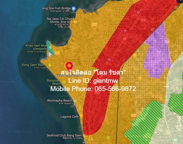 DSL-051สนใจติดต่อ: โดม รัชดา โทร: 065-586-9872ไลน์ไอดี: giantmw หรือ @yem0202n.ขายที่ดินเปล่า 0-2-90 ไร่ (290 ตร.ว.) ซอยบางแสน สาย 3 (ห่างจากถนนข้าวหลาม 150 เมตร).ชื่อโครงการ: ขายที่ดินเปล่าแปลงหัวมุม ขนาด 0-2-90 ไร่ (290 ตร.ว.) เหมาะสำหรับใช้ทำเป็น Apartment & Condominium (อยู่ใกล้ชุมชน).ทำเลที่ตั้ง: ถนนบางแสนสาย 3 ตำบลแสนสุข อำเภอเมืองชลบุรี ชลบุรี 20130.ความกว้างถนน: 6.5 เมตร (ติดถนน 2 ด้าน).ราคาเสนอขาย: 14,000,000 บาท .ผังเมือง: สีส้ม (ปร