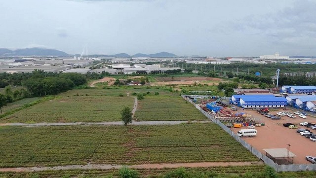  #ขายที่ดินอุตสาหกรรม 30 ไร่ ผังม่วงลาย ทำเลศักยภาพสูง เขาคันทรง ศรีราชา#ผังสีม่วงลาย ใกล้นิคมอุตสาหกรรมเหมราช พื้นที่เศรษฐกิจ EEC รายล้อมด้วยโรงงานและคลังสินค้าขนาดใหญ่ เหมาะสำหรับนักลงทุนที่มองหาที่ดินเพื่อพัฒนาโครงการอุตสาหกรรมในอนาคต #ราคาพิเศษเพียงไร่ละ 3.2 ล้านบาท  รายละเอียดที่ดิน• ขนาดพื้นที่ 30 ไร่• หน้ากว้าง 173 เมตร• ลึก 266 เมตร• ถนนหน้าที่ดินกว้าง 10 �