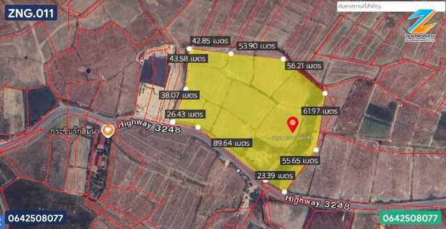 แปลงสวยขนาดใหญ่หน้ากว้างถึง 138 เมตร ติดถนนลาดยาง เดินทางเข้า-ออกสะดวกสบาย บรรยากาศเงียบสงบในพื้นที่ผังสีเขียวที่เอื้อต่อการอยู่อาศัยแบบเป็นส่วนตัว ด้วยขนาดที่ดิน 9 ไร่ 2 งาน 5 ตารางวา สภาพยังไม่ถม ทำให้มีศักยภาพสูงในการออกแบบและปรับพื้นที่ เหมาะสำหรับผู้ที่มองหาพื้นที่สร้างบ้านจัดสรร โครงการที่พักอาศัย หรือรีสอร์ตที่กลมกลืนไปกับธรรมชาติของเมืองน่�