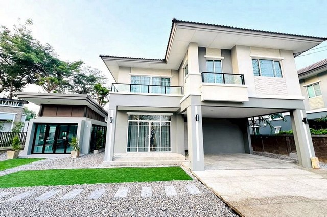 ให้เช่า 48,000 บาท/เดือน #เดอะแพลนท์ มหิดล-เจริญเมือง บ้านเดี่ยว 2 ชั้น #เฟอร์นิเจอร์ครบ หน้าบ้านวิวสวน โปร่ง โล่ง สบายมาก ทำเลดี ใกล้เมือง เดินทางสะดวก บรรยากาศเงียบสงบ #น้ำไม่ท่วมรายละเอียดบ้านที่ดิน 102.3 ตร.วาพื้นที่ใช้สอย 230 ตร.ม.3 ห้องนอน 4 ห้องน้ำ1 ห้องอเนกประสงค์ (บ้านหลังเล็ก ปรับเป็นห้องนอนได้)เฟอร์นิเจอร์ครบ Fully Finishedแอร์ 6 เครื่อง | เครื่องทำน้ำอุ่น 3เตียง 3 | ตู้เสื้�