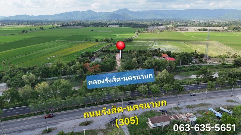 สนใจมาเที่ยวชมโทร ติดต่อ นกได้หลายช่องทางนะคะโทร. 061-494-9665โทร. 063-635-5651 (เบอร์นี้ไลน์เต็มค่ะ)ไลน์ไอดี : @nyland789(ไลน์คลิ๊กแล้วทักมาได้เลยค่ะ) https://lin.ee/R8sP0rj____________________________ที่ดินติดถนนเลียบคลองรังสิต-นครนายก 2 ไร่ 35 ตรว.3.65 ล้าน (ค่าโอนฝ่ายละครึ่ง)ต.พรหมณี อ.เมืองนครนายก จ.นครนายกโฉนดครุฑแดงที่ดินติดถนนลาดยางเลียบคลองเอกสารโฉนดระบุคลองส่งน้ำสายใหญ่ฝั่งขวา หันหน้าทิศใต้รูปที่สี่เห�