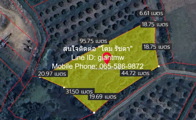 DSL-362สนใจติดต่อ: โดม รัชดา (Exclusive Contract)โทร: 065-586-9872ไลน์ไอดี: 0655869872 หรือ giantmw หรือ @yem0202nFacebook: https://bit.ly/3vdegO8Fanpage: https://bit.ly/488TrlD.ขายที่ดินสวนลำไย ต.ขุนคง อ.หางดง จ.เชียงใหม่ (น.ส.4 จ) 2 ไร่, 2.5 ล้านบาท .รายละเอียดทรัพย์: 1. ที่ดินเอกสารสิทธิ์เป็นโฉนด (น.ส.4 จ) เนื้อที่ 2 ไร่ มีสวนลำไย และบ่อน้ำในที่ดิน และด้านหน้าติดเขตทางสาธารณะประโยชน์ กว้าง 7 ม. 2. ที่ดินหน้ากว้าง 65 เมตร และมีความลึก 38 เมตร โดยประมาณ.จุดเด่นของ�