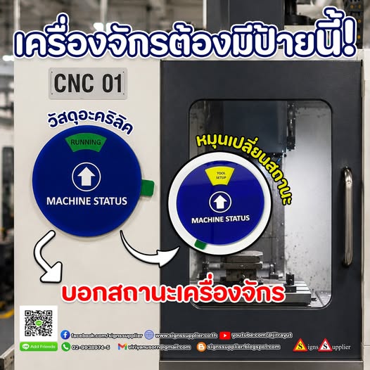 ป้ายบอกสถานะเครื่องจักร