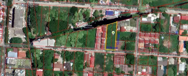 ขายด่วน ที่ดินเปล่าแปลงสวย 2 แปลง เนื้อที่รวม 257 ตร.ว. ซอยรามอินทรา 39 แยก 20 แขวงท่าแร้ง เขตบางเขน กรุงเทพฯทำเลดี ใกล้แหล่งสาธารณูปโภค เหมาะสำหรับซื้อเพื่อสร้างบ้านอยู่อาศัย หรือซื้อเพื่อการลงทุนที่ตั้งและสถานที่ใกล้เคียง1. ใกล้เซ็นทรัล รามอินทรา2. ใกล้ทางด่วน วัชรพล3. ใกล้ม.เกริกขนาดที่ดิน 0-2-57 ไร่ซอย รามอินทรา 39 แยก 20 ถนน รามอินทรา แขวงท่าแร้ง เขตบางเขน กรุงเทพม�