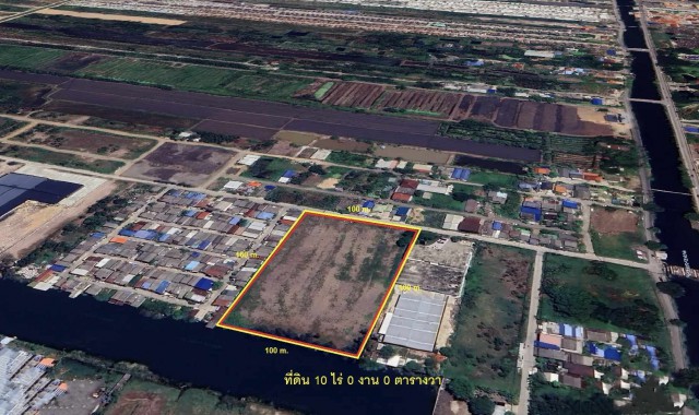 ขายที่ดินรังสิต คลอง 2 ปทุมธานี เนื้อที่ทั้งหมด 10 ไร่T.379ที่ตั้ง ตำบลคลองสอง อำเภอคลองหลวง จังหวัดปทุมธานี 12120รายละเอียด-เนื้อที่ทั้งหมด 10 ไร่-หน้ากว้างติดถนน 100 เมตร-ด้านหลังติดคลองกว้าง 100 เมตร-ความลึกทั้งสองด้านเท่ากัน 160 เมตร-ผังเมือง สีเหลือง-ถนนหน้าที่ดิน กว้าง 8 เมตรสถานที่ใกล้เคียง-ใกล้ ฟิวเจอร์พาร์ค รังสิต บิ๊กซี รังสิต-เซียร์ รังสิต ม.รังสิตรพ.เปาโล รังสิต