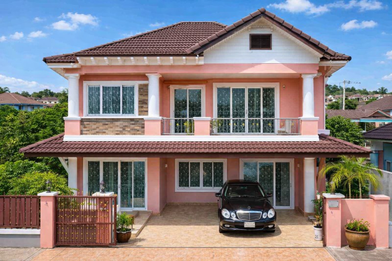 บ้านเดี่ยว 2ชั้น 5นอน 5แอร์  45 ตร.ว. 340 ตร.ม.รถไฟฟ้าสายสีเหลือง แยกลำสาลี 950 ม. เดอะมอลล์ บางกะปิ 2 กม.
