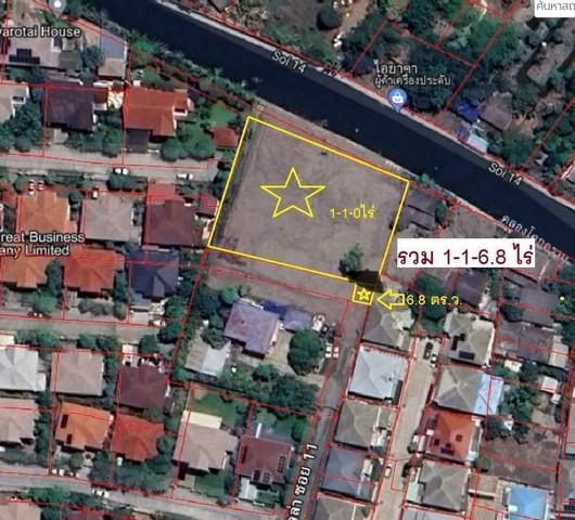 ขายที่ดิน 1 ไร่ 1 งาน 6.8 ตรว. รามอินทรา14 มัยลาภ ประเสริฐมนูกิจ 29 ถมแล้วสูง 1.5 เมตร ล้อมรั้วเรียบร้อย แปลงสี่เหลี่ยมสวย แนวรถไฟฟ้าสีชมพู*** ราคาพิเศษ 16,900,000 บาทติดต่อ คุณช่อผกา โทร 0616198565 LINE 0616198565สำรอง LINE 0812523279 ส่งลิ้งก์ไว้ได้เลยรหัส# T26-870ที่ดินถมแล้ว แปลงสี่เหลี่ยมสวย รามอินทรา14 (มัยลาภ)• เนื้อที่ 1 ไร่ 1 งาน 6.8 ตรว ( 506.8 ตรว.)• ที่ดินถมสูง 1.5 เมตร• ล้อมรั้วแล้วเรียบร้อย• แปลงรูปสี่เหลี่ย�