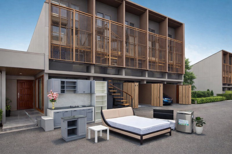 ทาวน์โฮม 3 ชั้นครึ่ง สไตล์ Loft Modern 3นอน 3น้ำ พื้นที่ใช้สอย 200 ตร.ม. 17 ตร.วา.พร้อมเฟอร์ฯครบLotusสามัคคี 800ม. Mall Oasis สามัคคี ทำเลบนถนนแจ้งวัฒนะ เหมาะสำหรับอยู่อาศัย  BTSสามัคคี 1.52กม.  ใกล้ Community  ใกล้รร.นานาชาติ MYIS 850 ม. ให้เช่า 29,999 บาท/เดือนศูนย์การค้าชั้นนำ เมืองทองธานี รถไฟฟ้า และสิ่งอำนวยความสะดวกครบ Lotus Samakkee 800m BTS 850 m. Muang Thong  Samakkee 1.52km.bath 17 sq.wa. and 200 sq.m. usable area. Fully furnished. Near Oasis  Community Mall 3.5-story Loft Modern townhome with 3 bed 3  700 m. onSamakkee Chaengwattana Road. Ideal fo