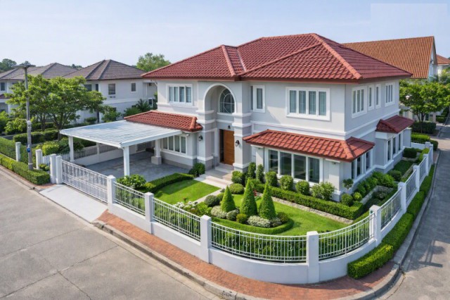 รามอินทรา-วัชรพล ถ.สุขภิบาล5 26-32 ลดจาก120,000 เหลือ 47,999ฮมออฟฟิศ เดินทางสะดวก เพลินนารี่ มอลล์ 3กม.ตลาด โรงพยาบาล และรถไฟฟ้าRamintra-Watcharapol Sukhaphiban 5Rd.26-32 Reduced from 120,B-M คฤหาสน์หัวมุมบ้านเดี่ยว 2 ชั้น 4-5นอน 3 น้ำ  91ตร.ว.  320ตร.ม. ตกแต่งสวย พร้อมเฟอร์ฯบิวท์อิน  บรรยากาศร่มรื่น  เหมาะสำหรับอยู่อาศัย โ000 to 47,999 B-M  Two-story detached corner house with 4-5bed 3bath 91sq.wa. 320sq.m. Beautifully decorated with built-in furniture. Ideal for residential living or a home office. Plearnary Mall 3km. markets hospitals and BTS. VDO 1minshttps://youtube.com/shorts/mIsuA4qkLGc ร�