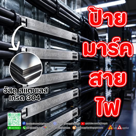 ระบบสายไฟที่เป็นระเบียบ...เริ่มต้นจากการติดป้ายที่ชัดเจนป้ายมาร์คสายไฟสแตนเลสช่วยให้การตรวจสอบและซ่อมบำรุงทำได้ง่าย ลดความผิดพลาดในการทำงาน เหมาะสำหรับโรงงาน ตู้คอนโทรล และงานระบบไฟฟ้า ผลิตได้ตามรหัสและข้อความที่ต้องการ--------------------------------------------------------------------