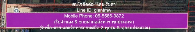 DSL-1103สนใจติดต่อ: โดม รัชดา (Exclusive Contract)โทร: 065-586-9872ไลน์ไอดี: 0655869872 หรือ giantmw หรือ @yem0202nFacebook: https://bit.ly/3vdegO8Fanpage: https://bit.ly/488TrlDพิเศษ: รับซื้อ-ขาย และจัดหารถยนต์มือ 2 ทุกรุ่น & ทุกงบประมาณ.ขายที่ดินเปล่าเป็นทุ่งนา ซ.ลำลูกกา 97 (ใช้ ถ.เลียบด่วนลำลูกกาได้) 48-0-57.3 ไร่ ต.บึงคำพร้อย อ.ลำลูกกา จ.ปทุมธานี ราคา 313 ล้านบาท.รายละเอียดทรัพย์: 1. ที่ดินทุ่งนา (โฉนด) มีเนื้อที่ 48-0-57.3 ไร่ (19,257.30 ตร.ว.) ติดถนนคอนกรีต 4 เลน (ซ.ลำลูกกา