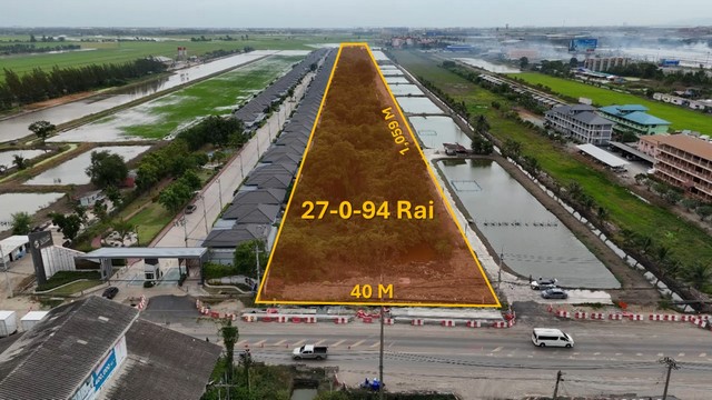 #ขายที่ดินบางปะกง ฉะเชิงเทรา 27 ไร่ เหมาะสำหรับพัฒนาโครงการจัดสรร โกดัง คลังสินค้า ใกล้นิคม รายละเอียดทรัพย์ :- VDO Youtube : https://youtu.be/pTAgp05pvHsรูปเพิ่มเติม : https://shorturl.asia/gFIM6ติดต่อคุณเปี๊ยก Tel: 098.628.7956  ขายที่ดินบางปะกง ฉะเชิงเทรา 27 ไร่ เหมาะสำหรับพัฒนาโครงการจัดสรร ที่อยู่อาศัย โกดังคลังสินค้า ติดถนนใหญ่เขตทางกว้าง 30 M อยู่ในพื้นที่ใกล้นิคมอุตสาหกรรมเวลโกรว์, แวดล้อมด้วยธุรกิจบริษัท