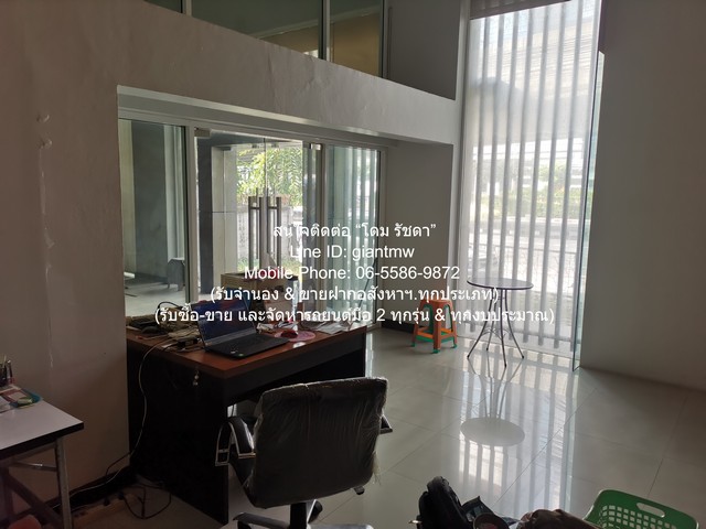 DSL-738.1สนใจติดต่อ: โดม รัชดา (Exclusive Contract)โทร: 065-586-9872ไลน์ไอดี: 0655869872 หรือ giantmw หรือ @yem0202nFacebook: https://bit.ly/3vdegO8Fanpage: https://bit.ly/488TrlD(รับซื้อ-ขาย และจัดหารถยนต์มือ 2 ทุกรุ่น & ทุกงบประมาณ).ให้เช่าอาคารสำนักงาน 4.5 ชั้น ติดถนนรัชดาภิเษก 102 ตร.ว. 2,580 ตร.ม. และจอดรถได้ 8-9 คัน ราคา 300,000 บาท/เดือน.รายละเอียดทรัพย์:1. ให้เช่าอาคารสำนักงาน 4.5 ชั้น (มีชั้นลอย และชั้นดาดฟ้า) ติดถนนรัชดาภิเษก บนเนื้อที่ 102 ตร.ว. มีพื้นที่ใช้สอย