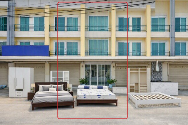 โรงงานโตโยต้า บ้านโพธิ์  2.87กม. มอเตอร์เวย์ฉะเชิงเทรา แยกวัดผา อาคารพาณิชย์ 3 ชั้น ถ.ฉะเชิงเทรา-บางปะกง  3 นอน 3 น้ำ  16,498 บาทต่อเดือน  Mega Home 500 ม.  22.70 ตร.ว. 200 ตร.ม. พร้อมเฟอร์ฯ และเครื่องใช้ไฟฟ้าครบ ทำเลติดถนนสายหลัก 314 เหมาะสำหรับโฮมออฟฟิศ คลินิก ร้านขายยา สปา ร้านทำเล็บ นวด ตัดผม หรือ Pet Shop  เดินทางสะดวก ใกล้ชุมชน หมู่บ้าน และโรงงานToyota Factory BanPho 2.87km. Chachoengsao Motorway WatPha Intersection. 3-story commercial building  Chachoengsao-BangPakong Rd. 
