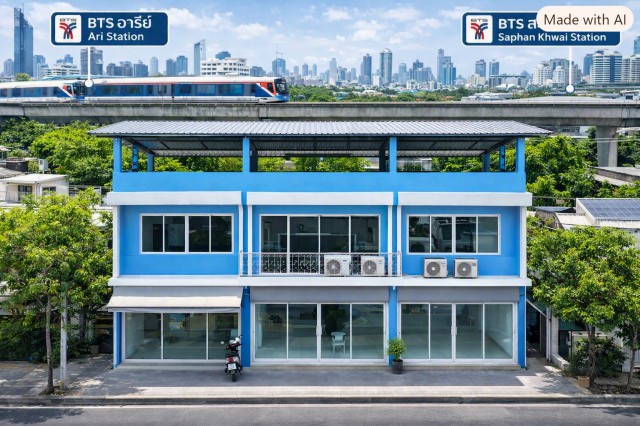 โฮมออฟฟิศ 3 ชั้น 3 ห้องนอน 2 ห้องน้ำ ใกล้ BTS สะพานควาย 915 ม. มหาวิทยาลัยหอการค้าไทย 800 ม. BTS อารีย์ 1.8 กม. ที่ดิน 21 ตร.วา พื้นที่ใช้สอย 241 ตร.ม. ทำโรงแรม ร้านอาหาร สำนักงาน ธุรกิจ และกิจการที่ต้องการจดทะเบียน เหมาะสำหรับผู้ประกอบการ 149993 Storey Home Office with 3 Bedrooms and 2 Bathrooms near BTS Saphan Khwai 915 m. University of the Thai Chamber of Commerce 800 m. and BTS Ari 1.8 km. Land size 21 Sq.wah with 241 Sq.m. usable area, suitable for hotel, restaurant, office, business and  14999 registered business useถนนอินทามระ 7-14 แขวงสามเสนใน เขตพญาไท กรุ�