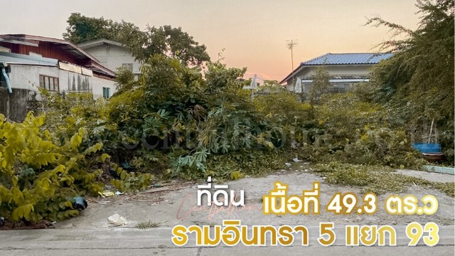 รหัสทรัพย์ : N0963ที่ดินเปล่า 49.3 ตารางวา ซอยรามอินทรา 5 แยก 93 ราคาถูกที่ตั้ง :&nbsp;ถนนรามอิทรา 5 แยก 93 แขวงท่าแร้ง เขตบางเขน กรุงเทพมหานคร 10220รายละเอียดทรัพย์- เนื้อที่ดิน 49.3 ตารางวา- ทรงสี่เหลี่ยมผืนผ้า หน้ากว้างประมาณ 10 เมตร ลึกประมาณ 19.50 เมตร&nbsp;-&nbsp;เหมาะสำหรับสร้างบ้านพักอาศัย- ถนนหน้าที่ดินกว้าง 5 เมตร- หันหน้าทางทิศตะวันตกสถานที่ และทำเลใกล้เคียง-&nbsp;รถไฟฟ้าสายสีเขียว สถ