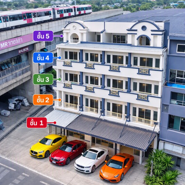 260926mrttuong ให้เช่า อาคารพาณิชย์ น้ำไม่ท่วม MRT รามอินทรา กม.9 789 ม. อาคารพาณิชย์ 3 คูหา 5 ชั้นพร้อมดาดฟ้า 10นอน 10น้ำ ใกล้ MRT คู้บอน